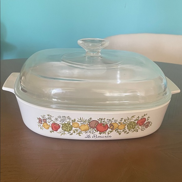Pyrex Other - Pyrex White Casserole Dish with Floral Design and Lid Spice of Life